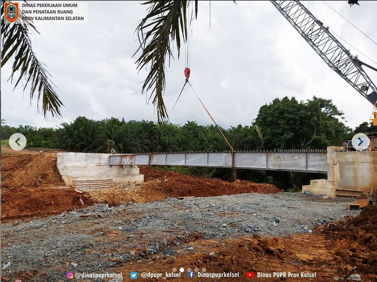 Jembatan Batulicin-Menteweh Sedang Dibangun, Dinas PUPR Kalsel Harapkan Bisa Bantu Percepatan Ekonomi Warga