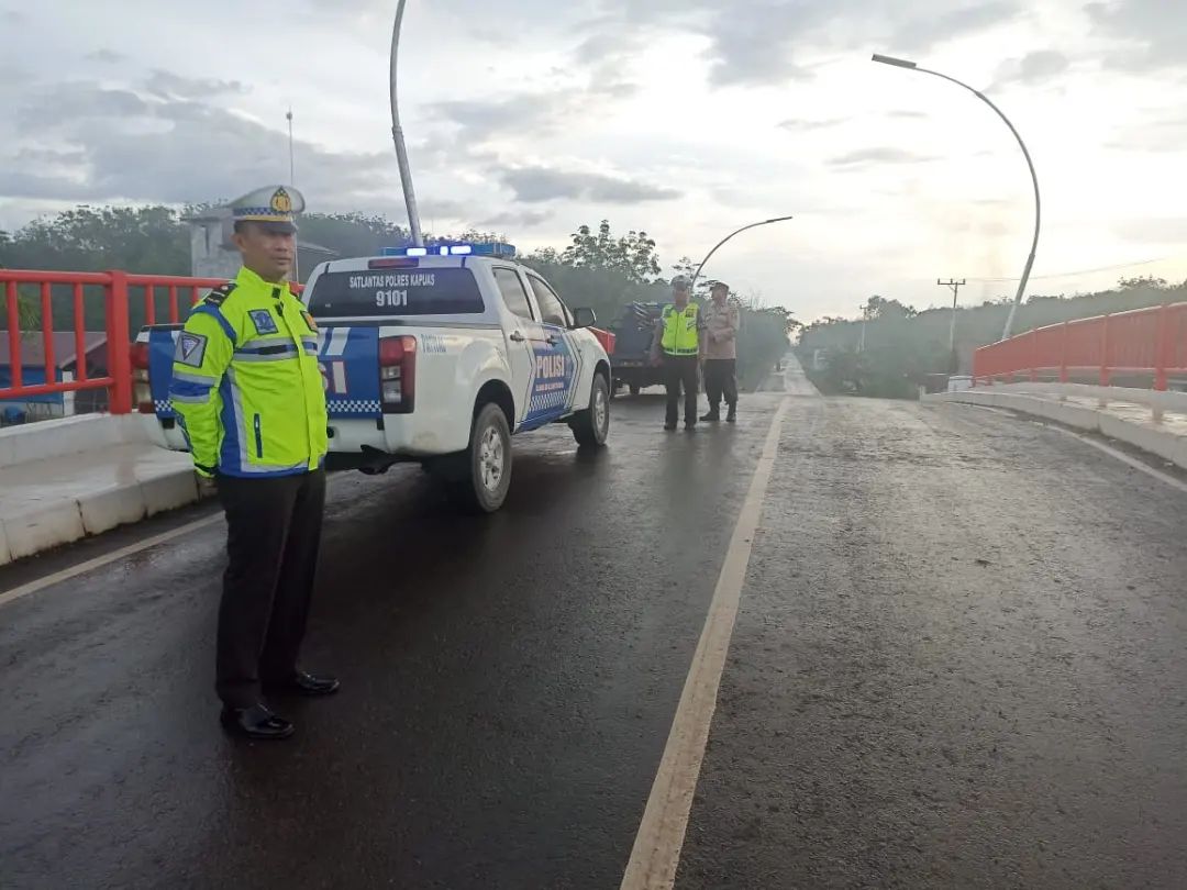 Antisipasi Balapan Liar, Satlantas Polres Kapuas Gelar Patroli Sore di Simpang Tiga Tahai Yaya
