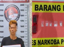 Pria Jalan Anggrek Diringkus Satresnarkoba Polres Kapuas Bersama 6 Paket Sabu