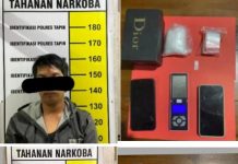 Pemakai dan Penjual Sabu Diringkus Satgas Ops Polres Tapin di Desa Antasari