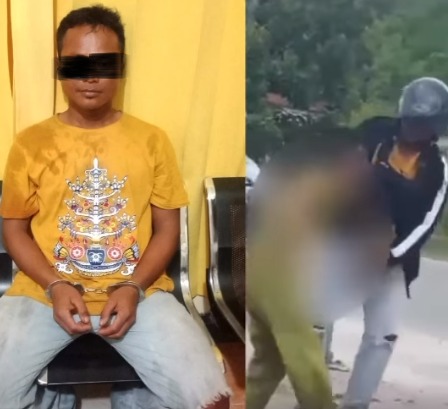 Video Viral Bapak Seret dan Pukul Istri di Katinga