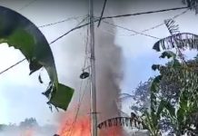 Selepas Ashar Dua Rumah di Buluan Pandawan HST Ludes Jadi Arang