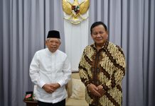 Prabowo dan Kepala KSAD Dudung Abdurachman Kunjungi Wapres RI