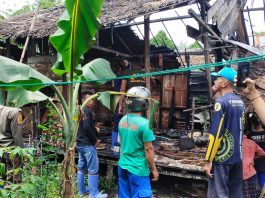 Rumah Kayu Milik Nur Jannah di Desa Walatung HST Hangus Terbakar