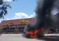 Dugaan Mobil Terbakar di Water Park Landasan Ulin Karena Cuaca Panas