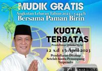 Mudik Gratis Bersama Paman Birin Resmi Dibuka