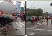 Truk Tangki Bahan Kimia Seruduk 5 Sepeda Motor, 3 Orang Tewas Seketika