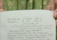 Beredar Surat Wasiat Mualim Syukur Minta Dimakamkan di Masjid Jami Teluk Tiram