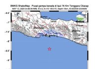 Gempa Bumi Magnitudo 4,5 Guncang Cilacap, BMKG Sebut Ada Patahan di Dasar Laut