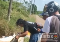 Polisi Temukan Tumpukan Karung Berisi Limbah Keluarkan Bau Menyengat di Desa Jingah Habang