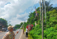 Baliho, Spanduk Hingga Banner Tak Berizin Dibabat Satpol PP dan Damkar Tala