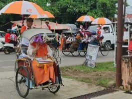 DPD PKS Tabalong Jadi Partai Pertama Daftarkan Bacaleg, Pakai Iring-iringan Becak ke KPU