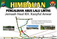 Cek Lagi 3 Rekayasa Lalu Lintas Haul ke-85 KH Kasyful Anwar