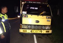 Laka Lantas di Jorong, Sopir Sigra Balap Dum Truk Kemudian Banting Stir Kiri Hingga Akhirnya Hilang Kendali
