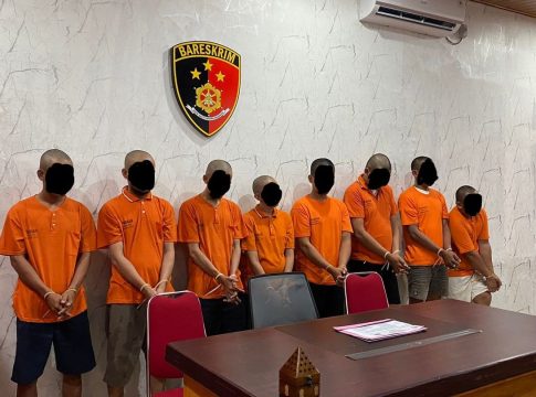 Satreskrim Polresta Banjarmasin Ringkus 8 Pelaku Pencurian Baterai BTS