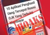 Aplikasi Hape Penghasil Uang Terdaftar OJK Ternyata Hoaks