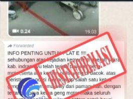 Geng Motor Balas Dendam pada Pengendara Plat E, Hoaks