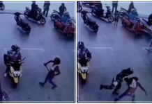 VIRAL Video Anggota TNI Lumpuhkan Pria Sok Jago Ancam Perempuan Pakai Parang di SPBU HSS