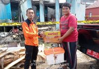 BPBD Banjar Berikan Bantuan Logistik ke Korban Kebakaran Sungai Lulut