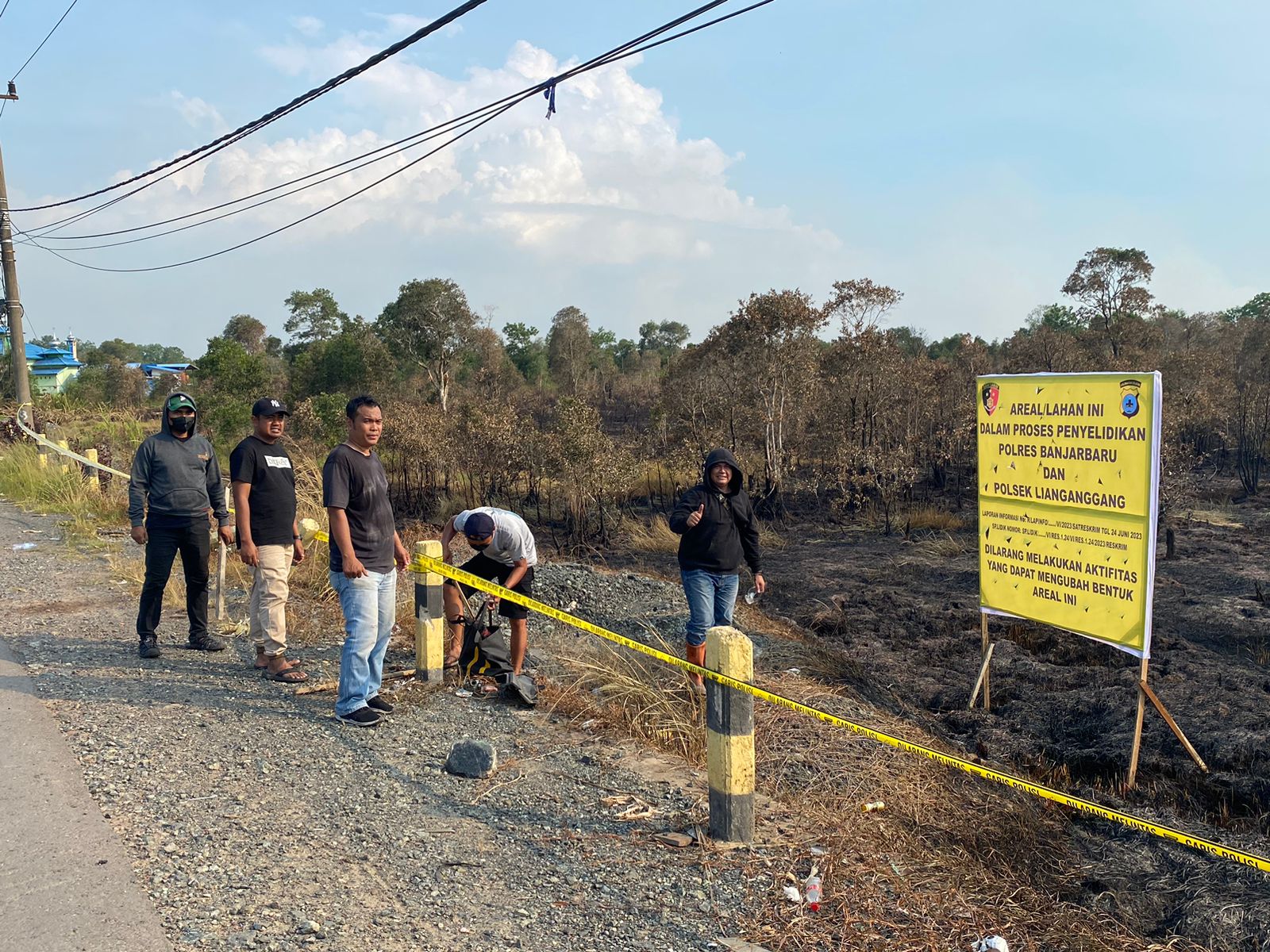 Kebakaran Lahan di Liang Anggang Banjarbaru, Polres Bentuk Tim Selidiki Penyebab Karhutla