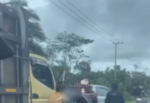 Viral, Sopir Truk Ditempeleng Pria Berompi di Jalan Trans Pulang Pisau-Banjarmasin