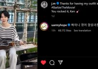 Ekspresi Bahagia Jimin BTS Dapat Gitar Ken "Film Barbie" dari Ryan Gosling