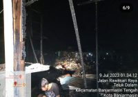 Dua Rumah Bedakan Terbakar di Jalan Rawasari Banjarmasin