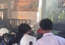 Kebakaran di SMK Muhamamdiyah 3 Banjarmasin