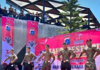 77 Pria Kekar Ikuti Body Contest Meriahkan HUT ke 77 Bhayangkara di Excelso Km 5,5 Banjarmasin