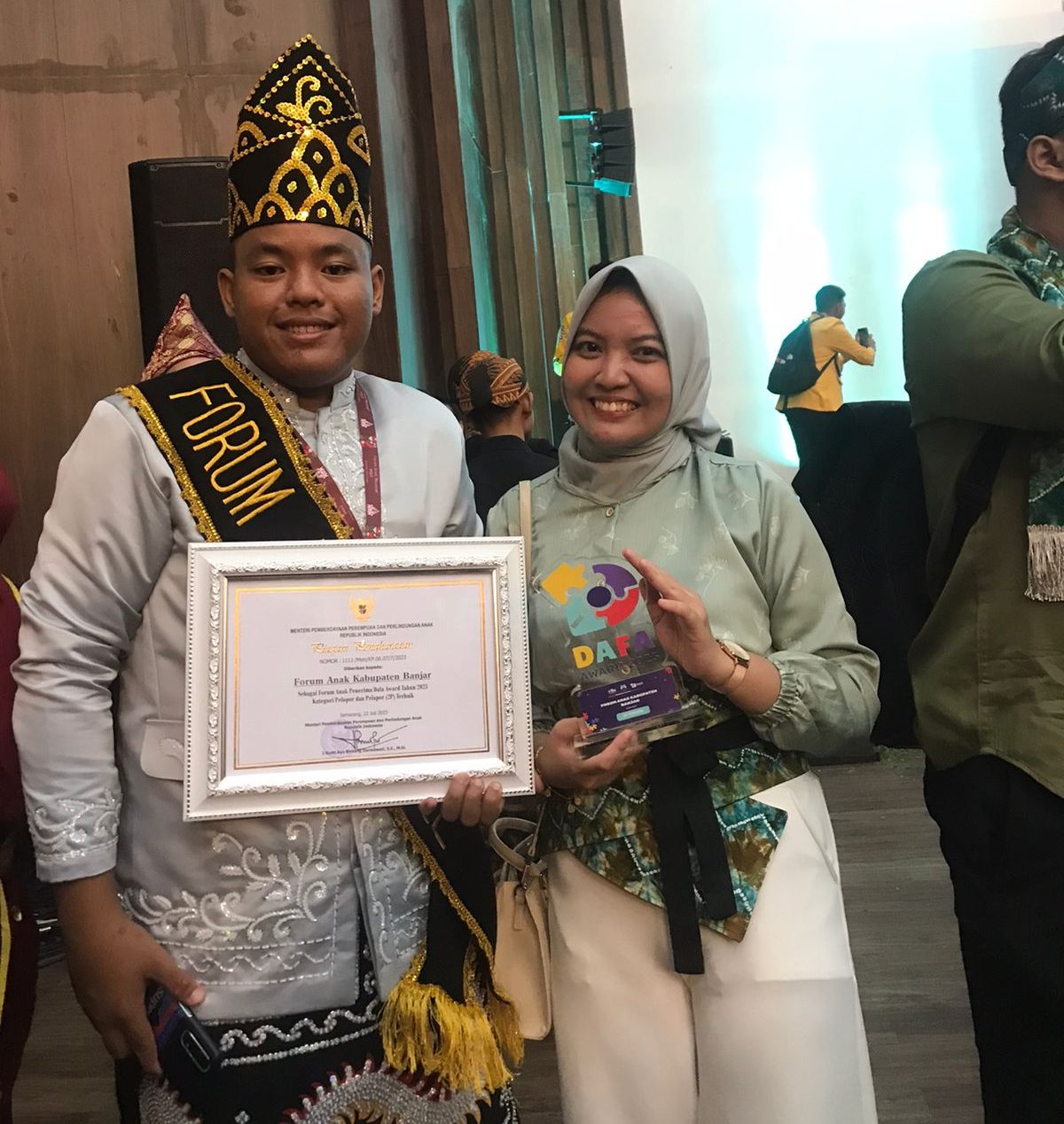 Forum Anak Banjar Raih Penghargaan Sebagai Pelopor dan Pelapor Terbaik se Indonesia dari Kemen PPPA