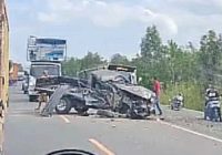 Sebuh Pikap Hancur Akibat Kecelakaan di Jalan Lingkar Utara Banjar