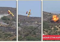 VIDEO Datik-datik Pesawat Pengebom Air Jatuh Meledak Usai Siramkan Air ke Titik Kebakaran Hutan, 2 Pilot Tewas