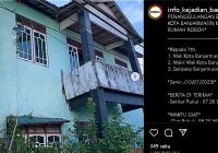 Akibat Abrasi Tanah, Bagunan Lantai 2 di Sungai Miai Banjarmasin Nyaris Ambruk