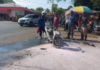 Geger! Motor Matik Terbakar di Alun-alun Pasar Batuah Martapura