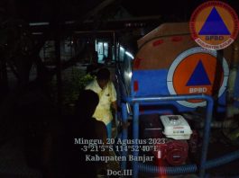 Tiga Desa Kekeringan, BPBD Banjar di Bantu Relawan EBR Distribusikan Air Bersih untuk Warga