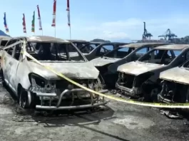Belasan Mobil Dinas DPR Papua Terbakar di Area Parkir, Penyebab Masih Misterius