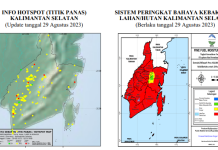 430 Hotspot Terdeteksi di Kalsel Per 29 Agustus, Tersebar di 11 Kabupaten/Kota