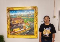 Imanu Kris Pamerkan Lukisan Kelenteng Soetji Nurani di Bias Borneo 2 Taman Budaya Kalsel