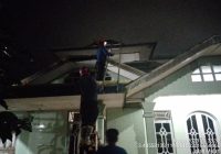 DPKP Banjar Evakuasi Sarang Tawon Vespa di Jalan Melati Martapura