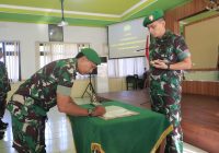 Dandim 1006 Pimpin Sertijab Danramil dan Perwira Staf