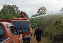 Lahan di Belakang Komplek Asabri Desa Sungai Sipai Kembali Terbakar