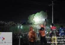 Kebakaran Lahan di Jalan Tol Lingkar Selatan Banjarmasin