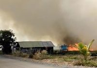 Kebakaran Lahan di Jalan Awang Peramuan Banjarbaru