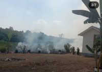 Kebakaran Lahan di Desa Harapan Baru Balangan Dekati Sekolah TK