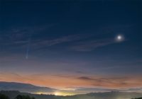 Penampakan Komet Langka C/2023 P1 (Nishimura) Bareng Planet Venus di Langit Hebohkan Jagat Maya