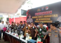 3,85 kg Sabu Senilai Rp 6 Miliyar Dimusnahkan Polres Banjarbaru