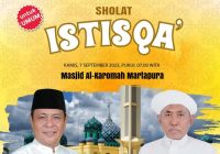 Salat Istisqa di Masjid Al Karomah Esok Dipimpin Guru Wildan