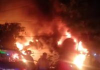 Kebakaran di Jalan A Yani km 15 Gambut