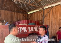 Anggota Ditpolairud Polda Kalsel Ini Sumbangkan Mesin Pompa Portabel Kepada BPK Landsel
