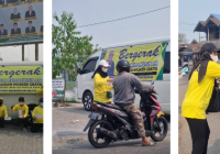 Laksanakan Instruksi Gubernur, Dinas PUPR Kalsel Bagikan Ribuan Masker Gratis di Sungai Tabuk
